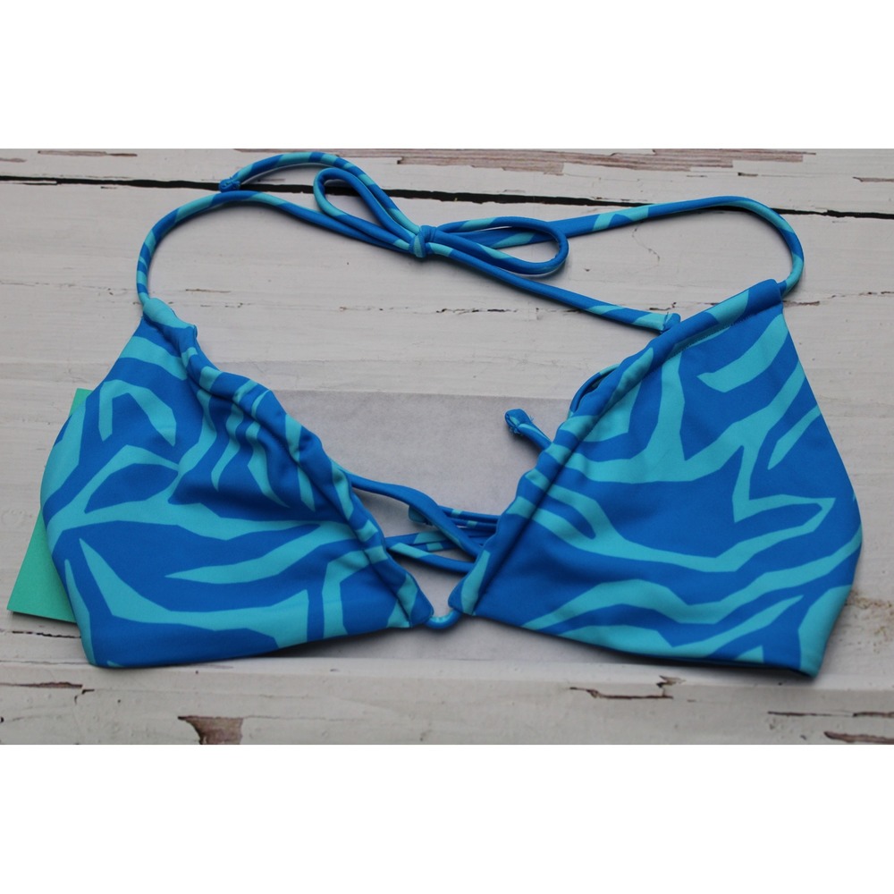 Sports Illustrated Reversible Multiway Triangle Bikini Top Azure Blue S
